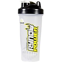 Ryno Power Blender Bottle - Black - 28oz