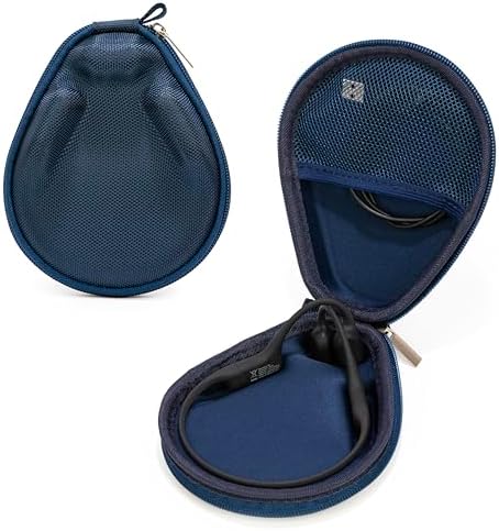 Ginsco Universal Bone Conduction Headphones Case Compatible with SHOKZ New OpenRun Pro 2Pro 2 MiniOpenRunOpenSwim Open-Ear Sport Headphones, Compatible with CXKBAICLUDMRYTKY Blue Navy
