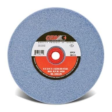 CGW Abrasives 7X1X1 T1 AZ36-K8-V32A Premium Blue Aluminum Oxide Vitrified Bench and Pedastal Wheels Type 1 - Wheel 1 Pack