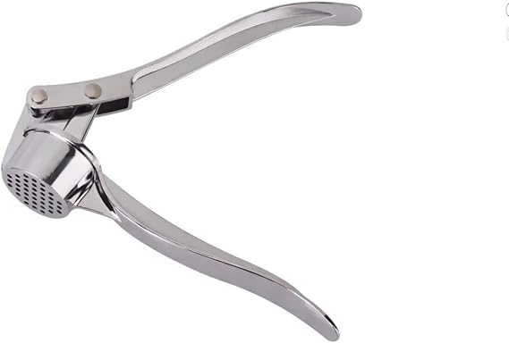 Profesyonel Paslanmaz Çelik Sarımsak Ezici - Ergonomik Lüks Sarımsak Presi, Dayanıklı Metal Sarımsak Kırıcı ve Püre Yapıcı, Pratik Mutfak Gereçleri ve Manuel El Presi