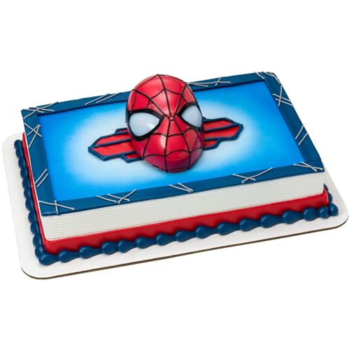 DecoSet Marvel Spider-ManTM Ultimate Light Up Eyes Cake Topper, 1-Piece Cake Topper Set, Superhero Head with Lights