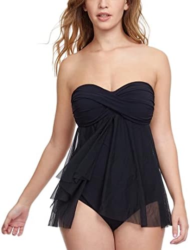 Profile by Gottex Womens Bandeau Flyaway One Piece SwimsuitOne-Piece Swimsuit