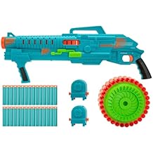 Air Warriors: Sidewinder Dart Blaster - Non-Stop Action, Detachable Dart Drum Holders, 30 Accu-Blast Darts, Shoots Up To 80ft, Kids Toy, Ages 6+