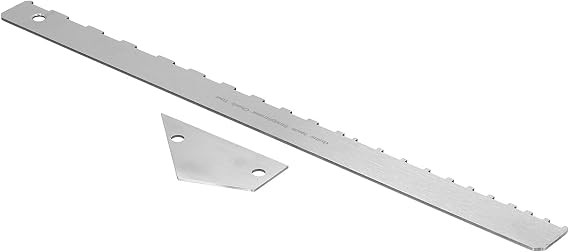 Shopping Spree Luthiers Tool, Stainless Steel Neck Notched Straight Guitar Neck Ruler Set with Rocker String Height Gauge for Guitar for Lectric