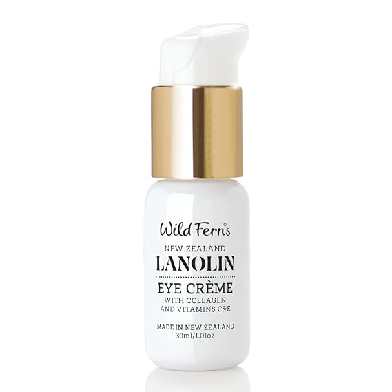 Wild Ferns Lanolin Eye Creme with Collagen, Vitamin C & E, 30ml | 99% Natural