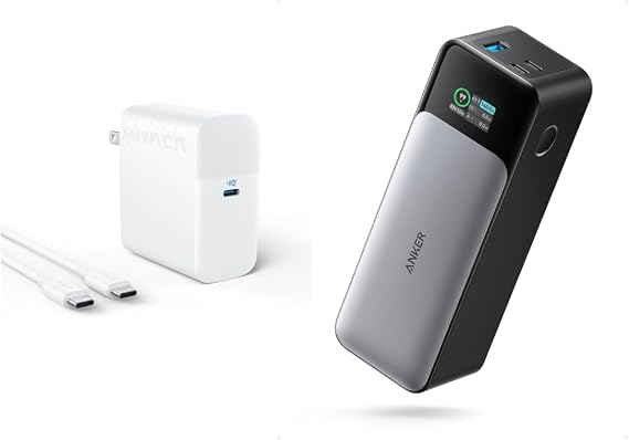 Anker 100W USB-C Compact Travel Charger with Cable for MacBook and Devices with Anker 737 Power Bank Gen 2 B2C UN Black Iteration 1