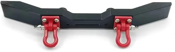 RC Bumper For WPL B-14 B-16 B-24 B-36 Q60 Q61 1/16 RC Car Metal Front Bumper With Tow Hook Military Truck 4WD 6WD Accessories(Black)