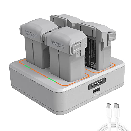 CYNOVA Mini 4 ProMini 3 Pro Battery Charging Hub,Two-Way Mini 4 ProMini 3 Pro Battery Plus Intelligent Flight Battery Faster Charger 2 by 2 for Mini 3 Pro Accessories
