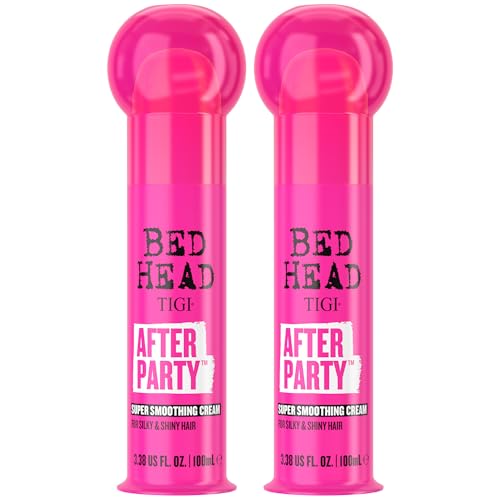 TIG Bed Head TIGI After Party Smoothing Cream 2 Pack Ultimate Frizz Control Hair Care Products for Smooth, Shiny Hair, Summer Fruit Medley Scent, 3.38 Oz Each