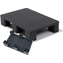 Plastic Pallet Light Warehouse Racking Safe and Stable Load-Bearing Capacity 4 Sizes Moisture Resistant Pallet(Gray-1pc,60x40x12cm)
