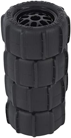 4 Pcs RC Beach Tires, 1:14 1:16 1:18 Universal Tires Rubber Good Grip Car Desert Wheels for RC Car Truck