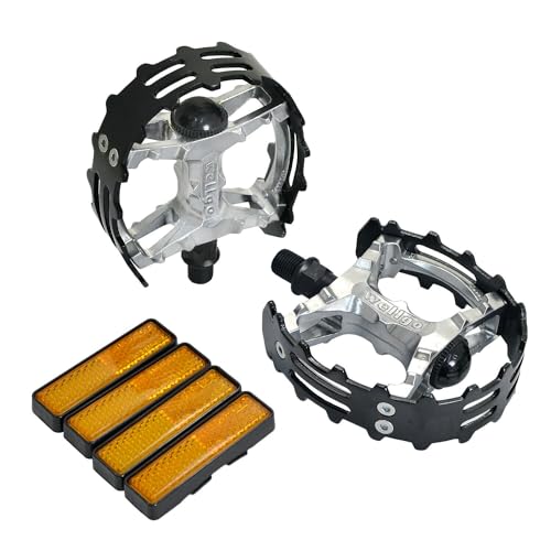 Wellgo Old School BMX MTB XC-II Bear Trap 12 Bicycle Pedals, Black, WE2971