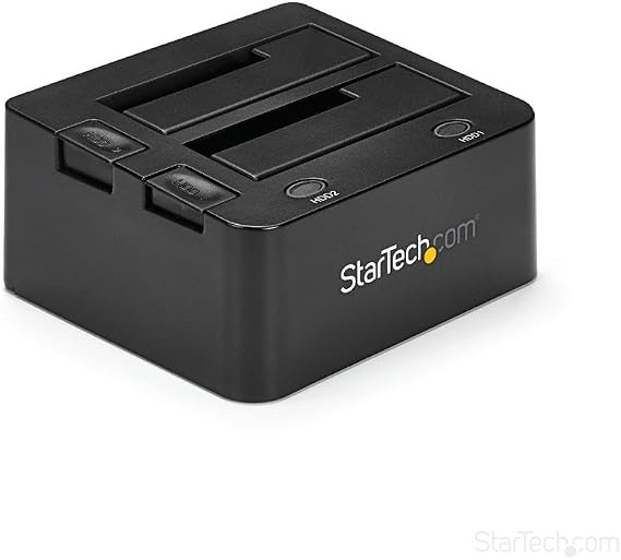 Dual-Bay USB 3.0 To SATA Hard Drive Docking Station, USB Hard Drive Dock, External 2.5/3.5" SATA I/II/III, SSD/HDD Docking Station, Hot-Swap Hard Drive Bay, Top-Loading (SDOCK2U33),Black