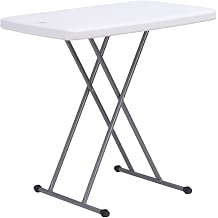 LANTUS Portable Folding Table | Folding Table | Camping Accessories Folding Table | Side Table | Folding Camping Table | Side Tables | Folding Camping Table - 76 x 50 x 74 cm (White)