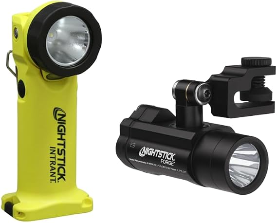 Nightstick XPR-5568GX Intrant Rechargeable Instrinsically Safe Permissible Dual-Light Angle Light NSP-4640B ForgeTM Helmet-Mounted Multi-Function Flashlight