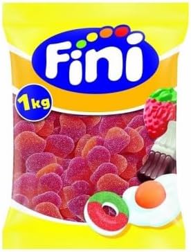 Besos Twisty Strawberry 1kg Fini – Strawberry Flavour Twisted Gummy Sweets – Soft & Chewy Sugar-Coated Candy – Bulk Sharing Bag