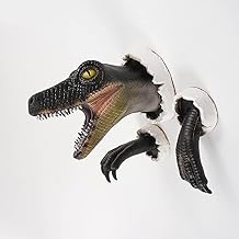 Megartico Dinosaur Head wall Dinosaur Wall Mounted Decor Statue Three-piece Suit Home