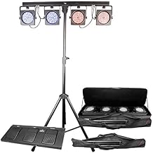 CHAUVET DJ 4Bar ILS LED Wash Light System | 15-Channel DMX-512 RGB Control, 4 Adjustable PAR Heads | Tripod Stand, Wireless Foot Switch & Carry Bags Included | D-Fi USB Compatible