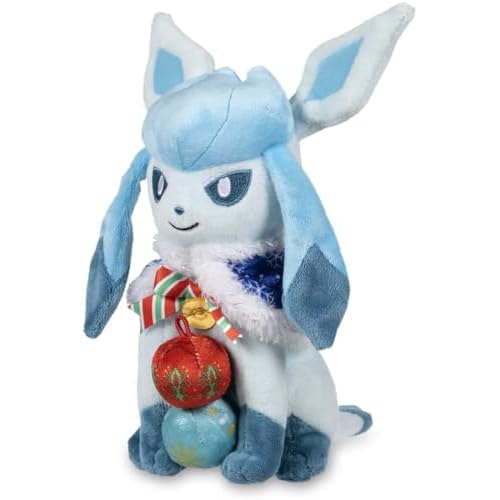 Pokemon Center: Glaceon Pokemon Undersea Holiday Poke Plush, 8 Inch
