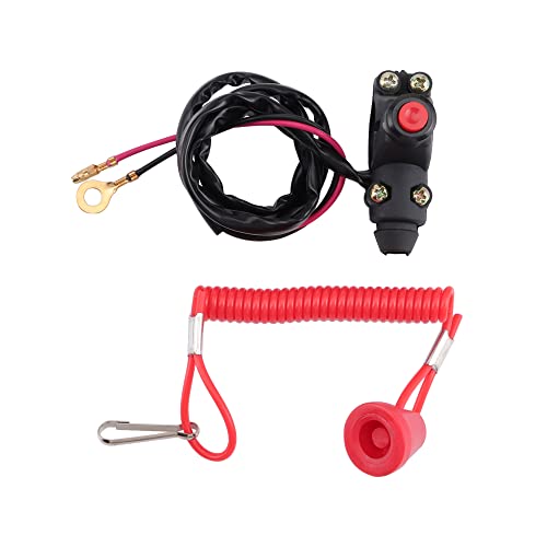 WOOSTAR 78 22mm Handlebar 2 Wire Tether Kill Switch Replacement for 2019 Taotao 125D 110cc 125cc Dirt Pit Bike ATV 4 Wheeler Quad Trail Bike