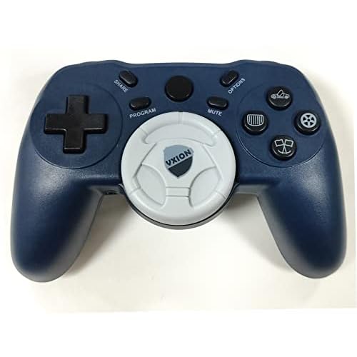 VISIONHMD Wireless Racing Controller for PS4PS4 SLIMPS4 Pro,Compatible PC,Steam,Android and iOS,MAC,With 2 Remappable Buttons