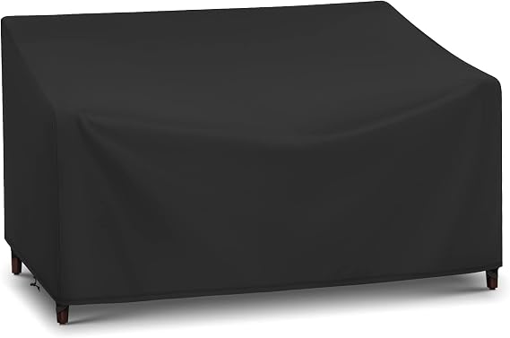 Arcedo Waterproof 2-Seater Loveseat Covers for Patio Furniture, Weatherproof Outdoor Chair Seat Couch Sofa Cover, 54" W x 37" D x 35" H, Black
