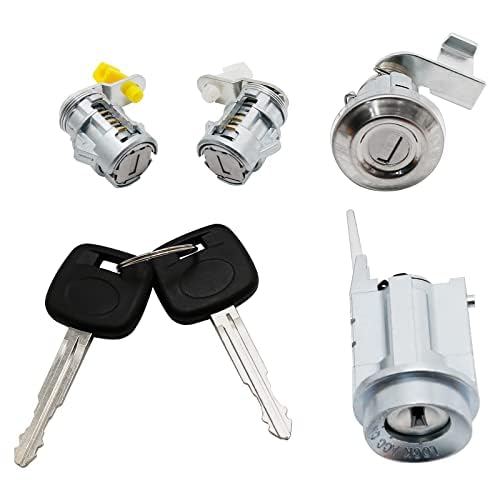 Door Lock & Key Ignition Barrel Set Replacement for Toyota Pickup Hilux RN80 RN85 LN106 1988-1997 VZN90