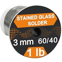 60/40 Solder for Stained Glass, 1/8"(3mm) Dia, 1 lb Spool, Supplied by ANOSON