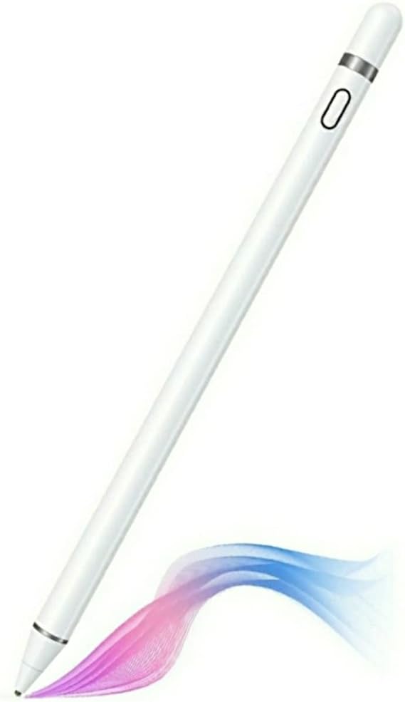 Active Stylus Pens for Touch Screens, Stylus Pencil Compatible for Apple,Capacitive Pencil for Kid Student Drawing, Writing,High Sensitivity,for Touch Screen Devices Tablet,Smartphone (White)
