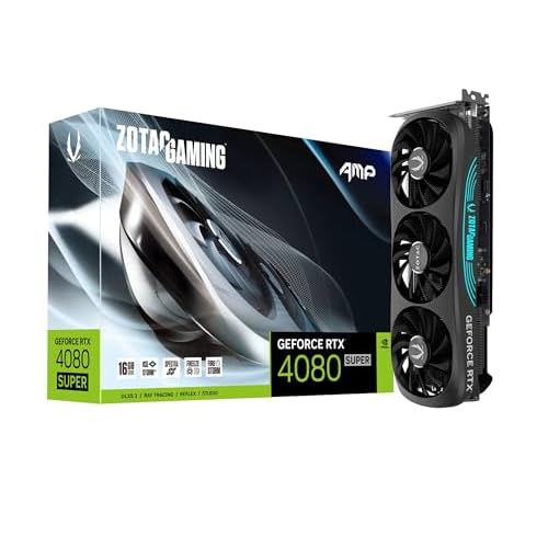 ZOTAC Gaming GeForce RTX 4080 Super AMP DLSS 3 16GB GDDR6X 256-bit 23 Gbps PCIE 4.0 Gaming Graphics Card, IceStorm 2.0 Advanced Cooling, Spectra RGB Lighting, ZT-D40820F-10P