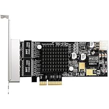 4Port PCI-E 4X Gigabit Network Card POE LAN Interface Card Quad RJ45 Ports 10/100/1000Mbps for Intel350