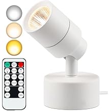 MIOBLUE LED Spot Lights Indoor Uplighting with Timer, 3W Up Indoor Plant Spotlight, Dimmable Uplights Accent Lighting with 3CCT, Floor Spotlight Lamp with 5.9FT Plug Cord - White