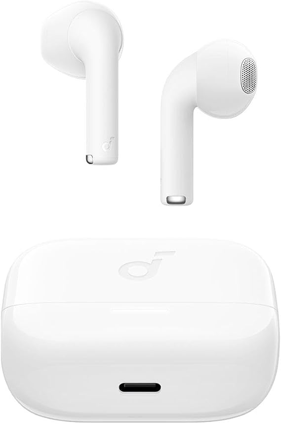 Soundcore by Anker K20i Kulak İçi Bluetooth Kulaklık, 36 Saat Çalma Süresi, Hızlı Şarj, Net Ses, Konforlu Uyum, ENC 2-Mikrofon ile Net Çağrılar, Özelleştirilebilir EQ, IPX5, Bluetooth 5.3, Beyaz