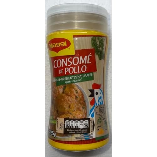 Consome de Pollo Maggi 225 g o en 10 g Paquete, Mi Sazon en 10 g Paquete Chicken Bouillion Powder Consome de Pollo Maggi 225 g bottle - 1 ea, Consome de Pollo