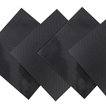 400X400X1.0MM 1.5MM 2.0MM 2.5MM 3.0MM 4.0MM 5.0MM 6.0MM Carbon Fiber Sheet 100% 3K Carbon Fiber Laminate Plate Plain Weave Panel Sheet 0.5MM Thickness(Glossy Surface)