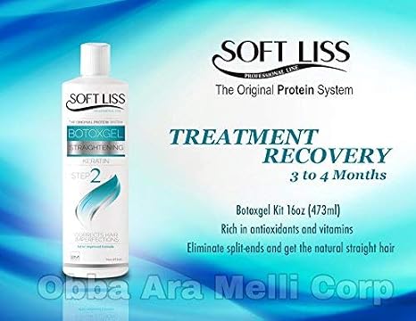 Keratina de Ultima Generacion Soft Liss Soft Gel "Keratin Soft Gel" 16oz