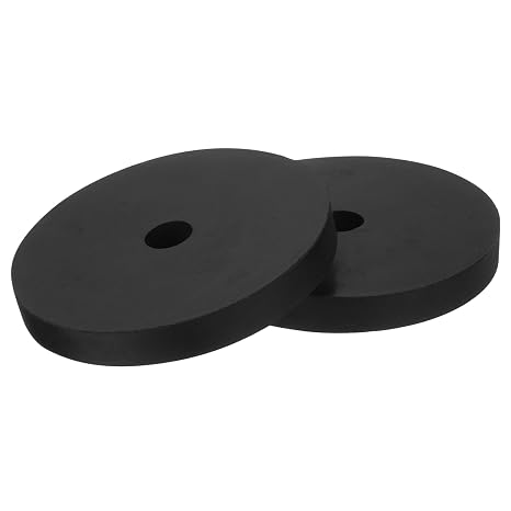 PATIKIL Vibration Isolation Washer 3" OD 0.5" ID 0.4" Thick, 4 Pack Rubber Round Anti Mechanical Damping Feet Pads, Black