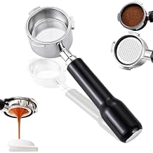 51mm Bottomless Portafilter & Puck Screen, Compatible for CASABREWS Espresso Machine CM5418, 3700 Series, Mr. Coffee Espresso and Cappuccino Machine, Includes 304 Stainless Steel Filter Basket, 3Ear