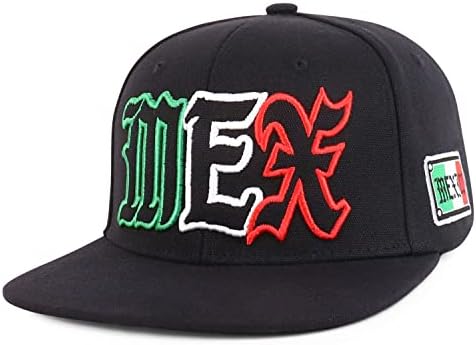 Trendy Apparel Shop MEX 3D Embroidered Flatbill Snapback Cap
