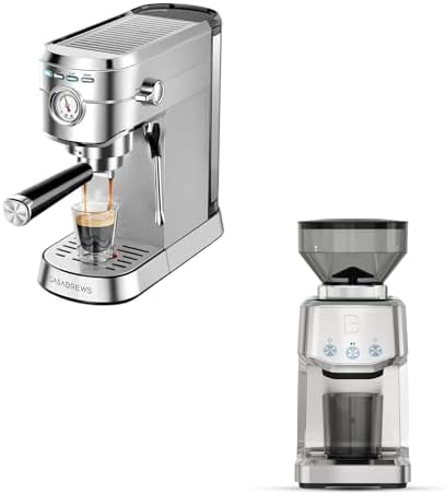 CASABREWS CM5418 Espresso Machine with Tornado Basic Coffee Grinder