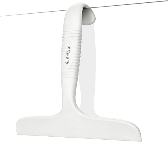 SetSail Shower Squeegee for Glass Doors,One-piece All Silicone Squeegee