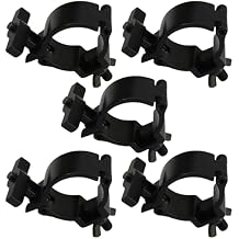 5-Piece Stage Light Clamp, Tuv Certificate Aluminum Hook, Rapid Lock And Release, 220Lbs Capacity, Fits 1.89-2.05 Pipes, M8/M10 For Event Lighting