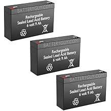 BatteryGuy 6v 9Ah High-Rate rechargeable Sealed Lead Acid battery (qty of 3)