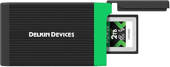 Delkin Devices USB 3.2 CFexpress Type B Card Reader High-Speed 10Gbps Data Transfer, Compatible with Windows & Mac (DDREADER-54)