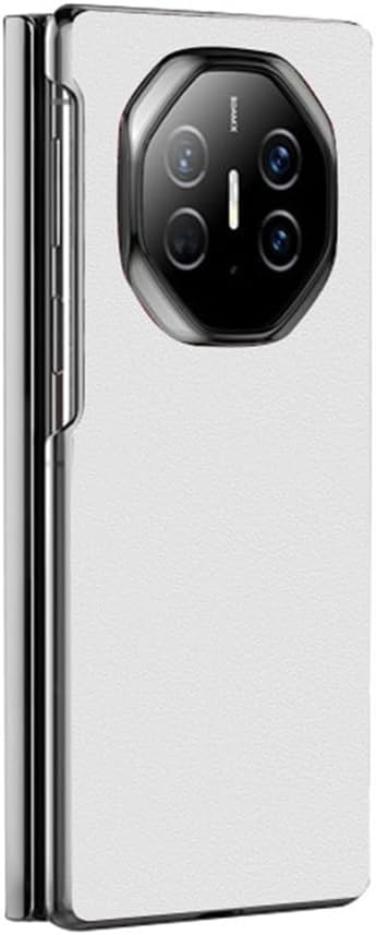 AXUEQIN-Leather Case for Huawei Mate XT, Magnetic Protection Phone Case with Window View Function Business Ultra Thin Cover (for Huawei Mate XT,White)