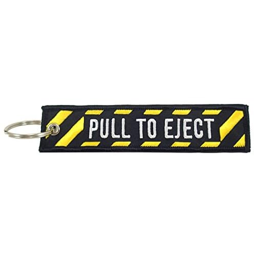 Luso Aviation Pull To Eject, Embroidered Key Chain