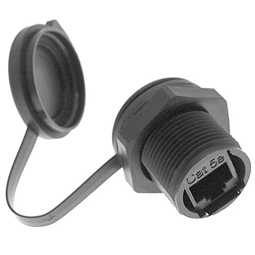 RJ45S-M25-PA Low Profile Port Adapter, MAX Panel Thickness 15MM, Plastic M25 HOUSING, RJ45 in, Shielded, Tightening Torque 5.0N-M