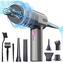 7000Pa Mini Car Vacuum: 4-in-1 Handheld Vacuum Cordless & Compressed Air Duster & Inflator Pump, 3-Speed Portable High Power Cleaning Kit for Car Detailing, Computer Keyboard, Sewing Machine, Office