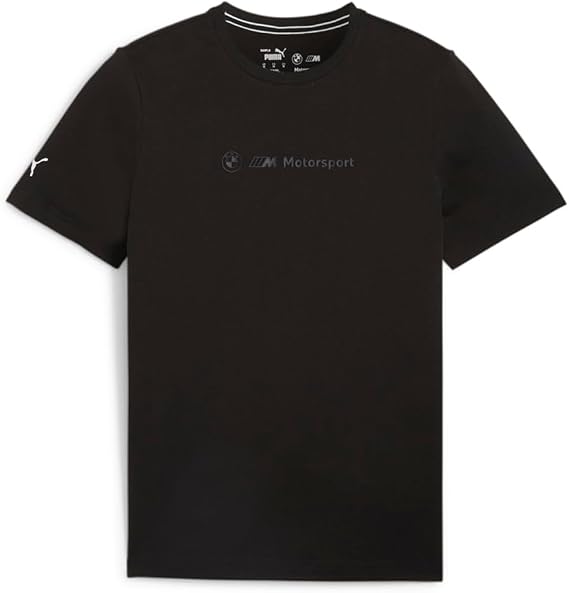 PUMA Mens BMW M Motorsport Logo Crew Neck Short Sleeve Casual Tops Casual - Black - Size M