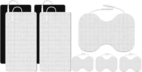 SM Electrodes Tens Unit Electrode Pads for Waist and Lower Back Pain Relief 8Pcs Reusable Tens Unit Pads Replacement SM Electrodes Compatible with TENS 7000, AUVON